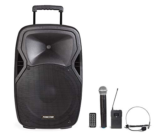Coluna High Power FONESTAR Malibu (200 W - Bluetooth) FONESTAR - Sistemas de sonorização pública - 200 W, bluetooth, 45 cm