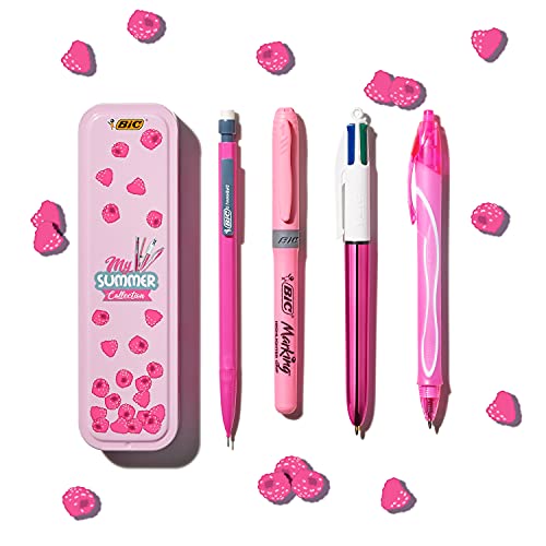Canetas BIC Summer Pink Box (4 Unidades) BIC - Canetas - canetas, bic, summer pink, box