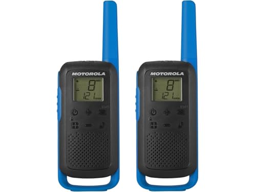 Walkie-Talkie MOTOROLA T62 (16 Canales - Hasta 8 km - Azul) Motorola - Rádios bidirecionais - 16 canais, 8 km, carga usb, PMR446