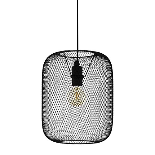 Candeeiro Suspenso EGLO Wrington (Preto - E27 x 1 x 60 W - Aço) EGLO - Luminárias de teto - preto, e27, 60W, aço