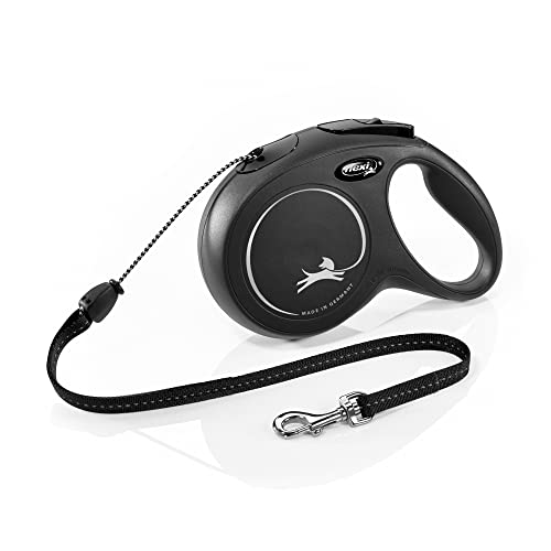 Trela para Cães FLEXI NEW Classic Retrátil (Preto - 8 m) FLEXI - Trelas para animais de estimação - 8 m, 20 kg, frenagem, gancho metálico