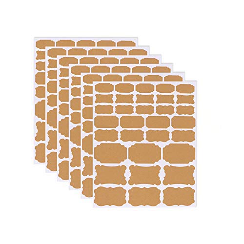 Etiquetas Autocolantes KRAFT PAPER 192 PCS Xstar - Etiquetas de alimentos e bebidas - papel kraft, 192 pcs, auto-adesivas