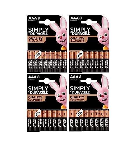 Pilhas DURACELL Simply AAA (4 Blister - 8 Unidades) Duracell - Baterias - litio, duracell, simply aaa, 4 blister