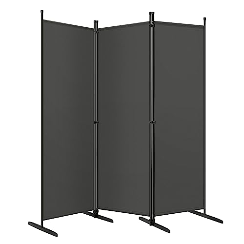 Biombo WOLTU (Cinzento - Tecido - 167 x 177 cm) WOLTU - Conjuntos de móveis - 167 x 177 cm, tecido, cinzento, 3 painéis