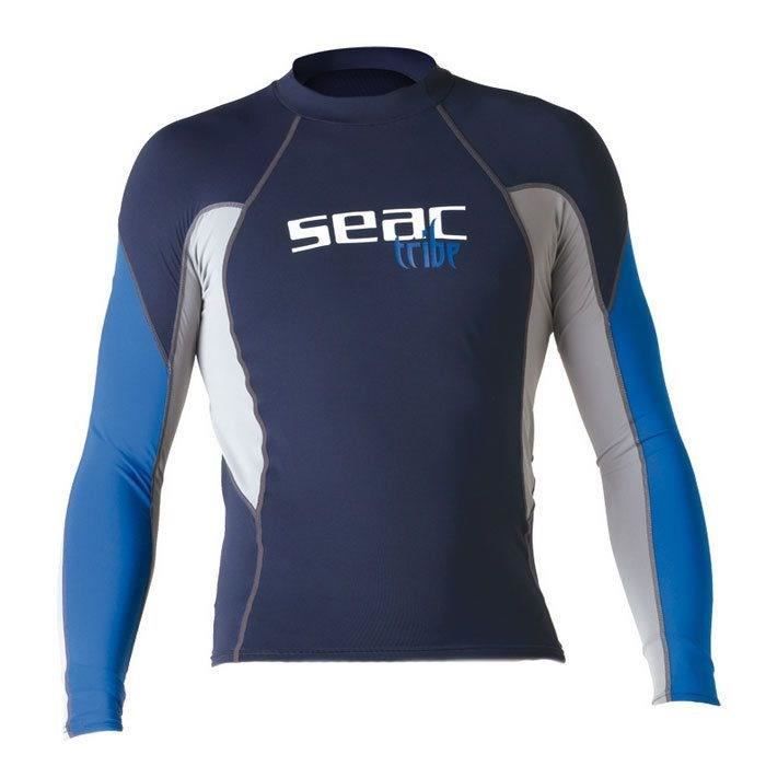 T-Shirt de Banho SEAC Raa Long Evo (M - 85-90 cm) SEAC - Rash guards e camisetas de natação - uv 97.5%, lycra macio, 85-90 cm, poliéster grosso