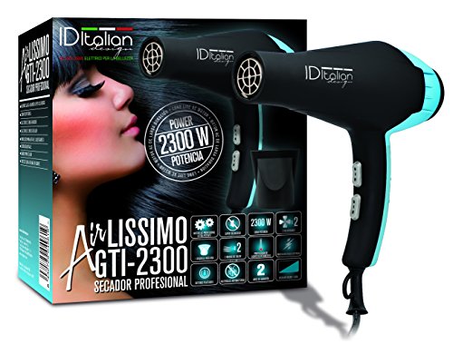 Secador de Cabelo ID ITALIAN Airlissimo GTI Dryer Azul (2300 W - 3 Níveis de temperatura) Id Italian - Secadores de cabelo - 2300 w, temperatura ajustável, azul, 3 níveis