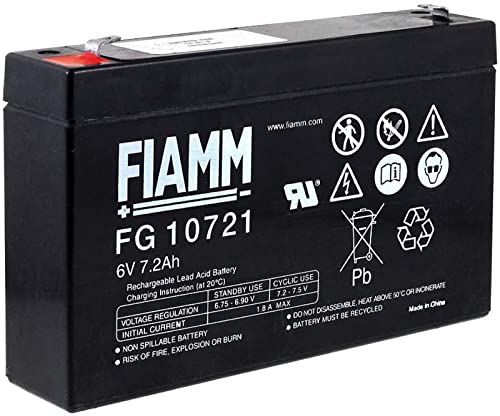 Bateria Recarregável Fiamm FG10721 | Amarelo (Electricidade e Domótica) FIAMM - Baterias - recarregável, amarelo, 6v, 7.2ah