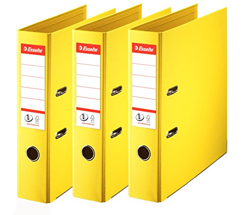 Arquivador ESSELTE 626101 (Amarelo - A4 - 21x29.7cm) Esselte - Pastas Organizadoras - amarelo, pvc, a4, 21x29.7cm