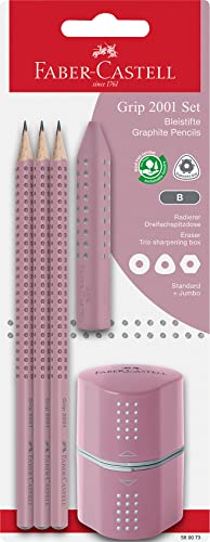 Lápis FABER-CASTELL Grip 2001 Rosa (B - 3 Un) Faber-Castell - Lápis - médio, minha à prova de quebras, escolar