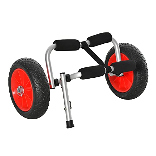 Transportadora de Piscina HOMCOM | 60 x 30 x 37 cm - Cinzento HOMCOM - Carrinhos de mão - piscina, transportadora, cinzento