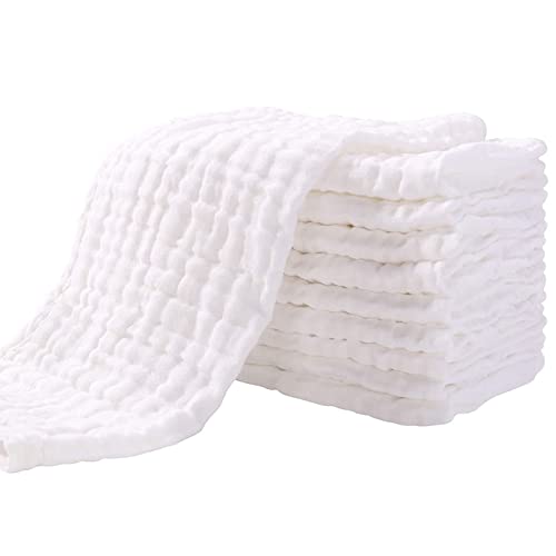 Toalha de Muselina YOOFoss (Algodão - Branco - 10 Unidades) Shenzhenshi Aisifang Clothing Co., Ltd. - Toalhas de banho e panos de limpeza - algodão, branco, 10 unidades