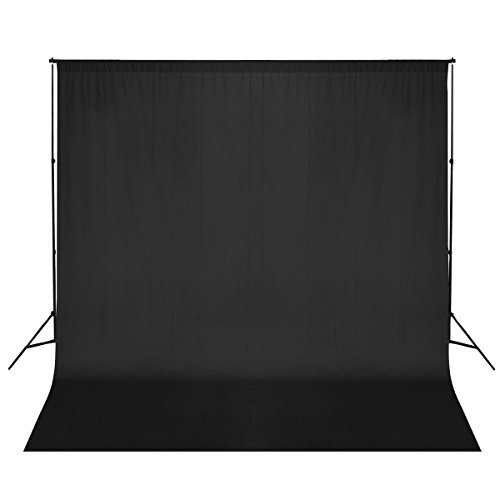 Suporte para Fundo vidaXL 600 x 300 cm Preto vidaXL - Fundos de estúdio - suporte, fundo, vidaxl, 600x300cm, preto