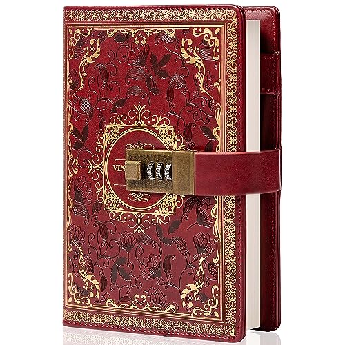 Caderno TIEFOSSI 100% Couro com fechadura de combinação TIEFOSSI - Cadernos e bloco de notas - couro, fechadura de combinação