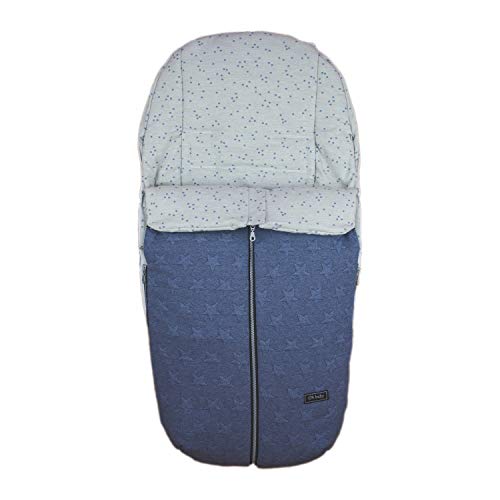 Saco Carrinho Bebê Universal Azul Marinho Rosy Fuentes - Forros e sacos de transporte para bebês - azul marinho, nylon, universal