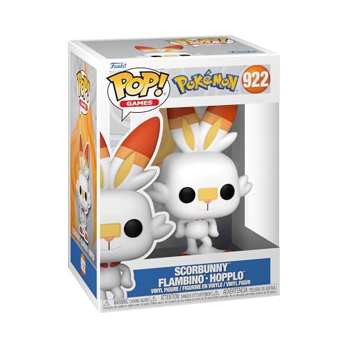 Figura FUNKO POP! Games: Pokemon-Scorbunny (Idade Mínima Recomendada: 4 anos) Funko - Brinquedos - scorbunny, pvc, 9cm, pokemon