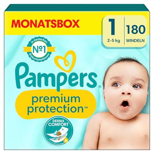 Fraldas PAMPERS Premium Protection Size 1 (2 - 5 kg) Procter & Gamble - Cuidados pessoais - premium protection, 2.5 kg, absorção, peles sensíveis