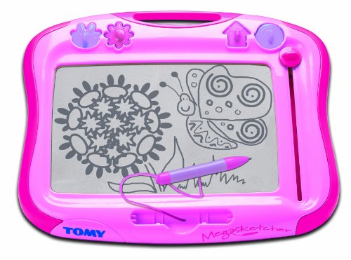 Mega Sketcher Classic 2 em 1 - Rosa (Desenho e Artes) TOMY - Brinquedos de arte e desenho - 2 em 1, rosa, desenho, borracha