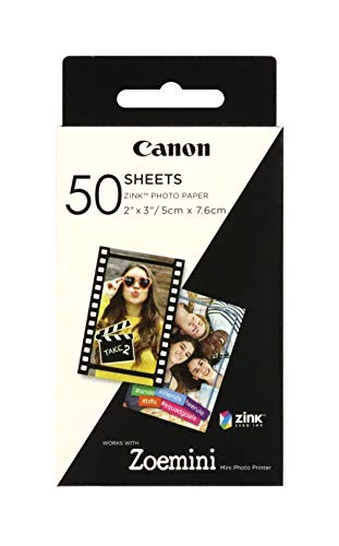 Papel Fotográfico CANON Zoemini 50 Folhas Canon - Papel de impressora e copiadora - canon, zoemini, 50 folhas