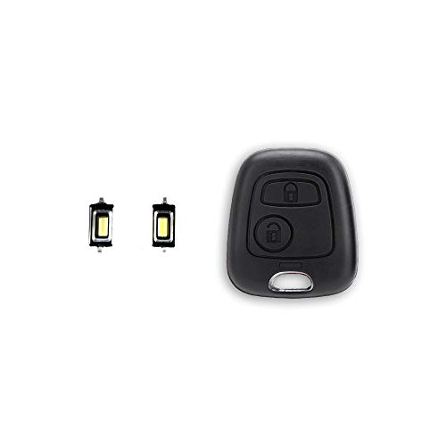 Comando Remoto para Carros Toyotas Aygo - Citroën C1/C2/C3/C4 - Peugeot 107/207/308 1neiSmartech - Peças de reposição para telemóveis - carcasa preta, 2 botões, toyota, citroen, peugeot