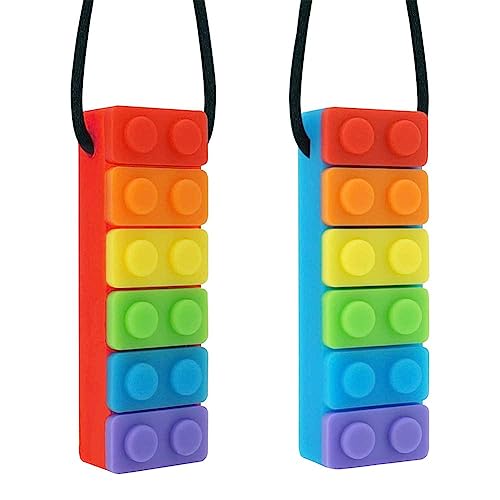 Mastigar 2 Pcs Silicone Chaveiro de Mastigar ShanBye - Cuidados com a higiene oral - mastigar, silicone, 2 peças, chaveiro