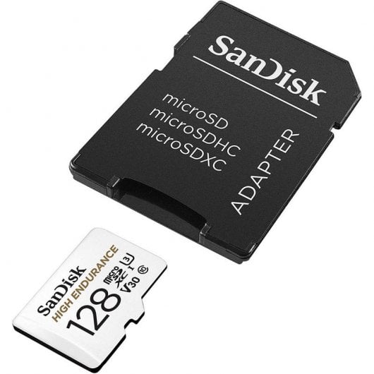 Cartão de Memória SANDISK microSDHC 128GB HE w/Adapter Sandisk - Cartões de memória flash - 128 GB, MicroSDHC, Classe 10, 100 MB/s