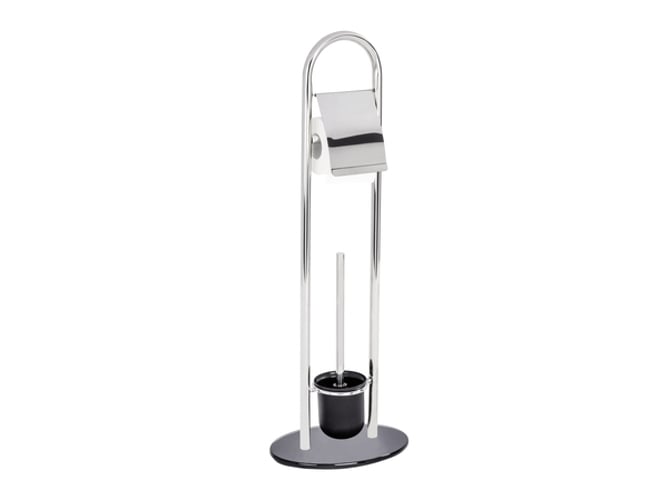 Suporte de Papel Higienico WENKO 21731100 | Preto, Inox Wenko - Suprimentos de limpeza doméstica - inox, vidro temperado, elegante, moderno