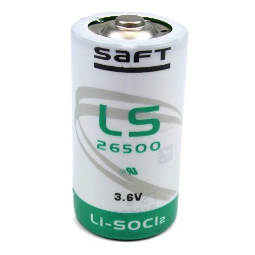 Pilha Recarregável SAFT LS 26500 (3.6V) Saft - Baterias de uso geral - 3.6V, 2600mAh, litio-silicado, preto