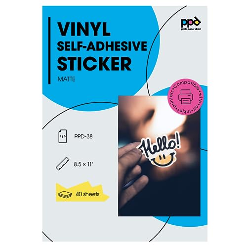 Autocolantes para Impressoras Inkjet PPD 38-40 Photo Paper Direct - Papel de impressora e copiadora - inkjet, autocolantes