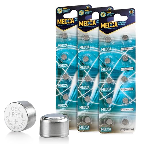 Pilhas Alcalinas Ag5 Lr754 193 1.5V (30 Unidades) MEDca - Baterias de uso geral - ag5, lr754, 193, 1.5v, 30 unidades