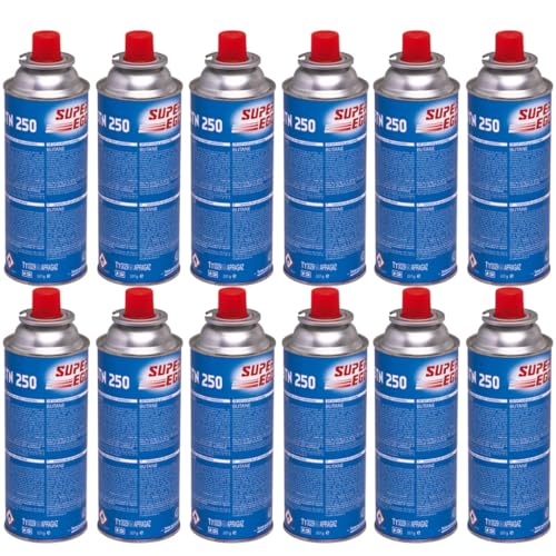 Conjunto de 12 Embalagens de Gás Propano KROWN SUPER EGO superego - Móveis de exterior - 12 embalagens, 1 kg cada, propano, fogões