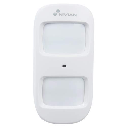 Sensor de Movimento Sem Fio NIVIAN (Compatível com Alarma) Nivian - Sensores de movimento - sem fios, compatível com alarma, indicador LED, campo de deteção 8m