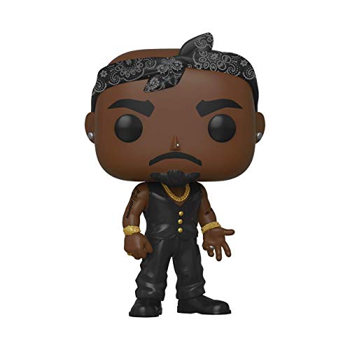 Figura FUNKO POP! Rocks: 2Pac- Tupac Shakur Funko - Bonecos de ação e brinquedo - vinil, 9 cm, casa expositora