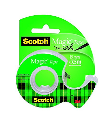 Dispensador de Fita Adesiva SCOTCH® 1.62 cm x 7.62 m (Transparente) Scotch - Dispensadores de fita - fita adesiva, transparente, 1.62 cm, 7.62 m