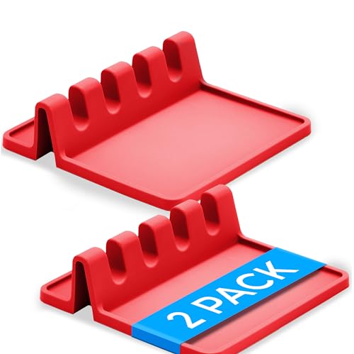 Conjunto de 2 Suportes para Tachos SILICONA Vermelho Cooler Kitchen - Utensílios de mesa - suporte, tachos, vermelho