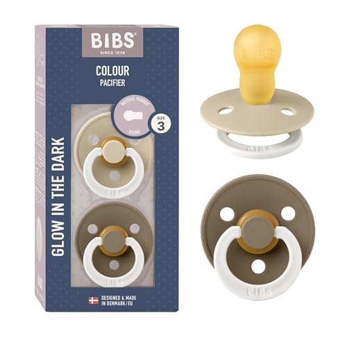 Chupetas BIBS Color Glow (2 Unidades - 0-6 Meses) Bibs - Chupetas e mordedores - coração, 0-6 meses, borracha natural, bico largo
