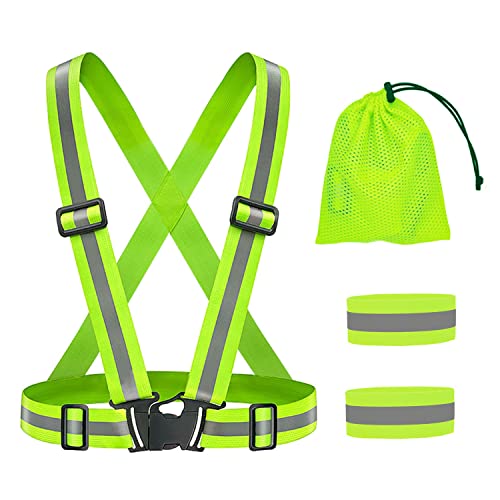 Proteção Corporal XPOOP Reflectante (L) XPOOP - Coletes - poliéster, verde fluorescente, 35-53 cm, 66-110 cm
