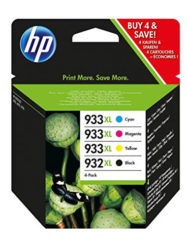 Tinteiro HP 932XL/933XL Combo Pack (C2P72A) HP - Cartuchos de toner e jato de tinta - preto, ciano, magenta, amarelo, 1000 páginas