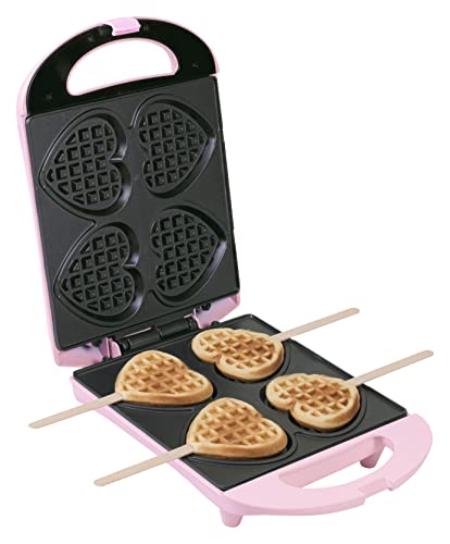 Máquina de Waffles Bestron DSW271P | Aço inoxidável Bestron - Máquinas de waffle - aço inoxidável, antideslizante, rosa