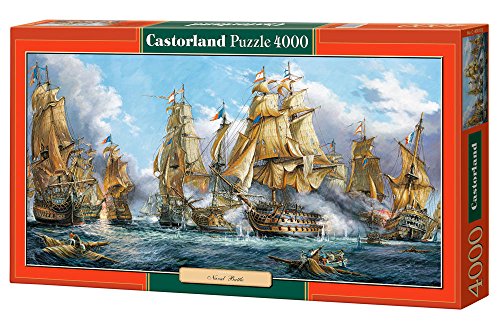 Puzzle CASTORLAND Naval Battle 4000 pcs (4000 peças) Castorland - Quebra-cabeças de encaixar - navios, 4000 peças, 150x100 cm, alta definição