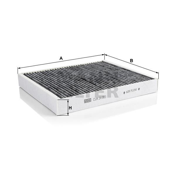 Filtro de Ar Condicionado MANN FILTER CUK24003 MANN FILTER - Aquecimento, ventilação e ar condicionado - branco, plástico, 2,4 cm