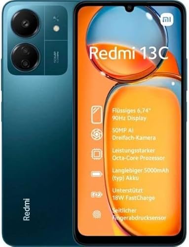 Smartphone Xiaomi Redmi 13C NFC | 8 GB | 256 GB | Azul (PDA & Smartphone) Xiaomi - Telemóveis - smartphone, xiaomi, redmi 13c, nfc, android 13