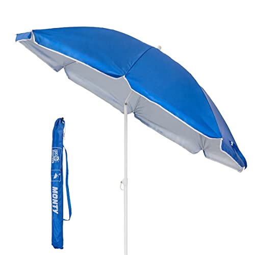 Guarda-Sol de Praia Outsunny | Ø180x2.5m - Azul LOLA HOME - Móveis de exterior - praia, 180x2.5m, azul