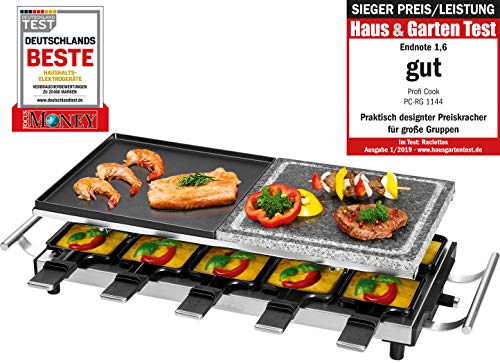 Grelhador de Mesa PROFICOOK PC RG 1144 Proficook - Torradeiras e grelhadores - 1700 W, preto prateado, indicador luminoso, regulador de temperatura