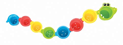 Brinquedo de Construção PLAYGRO Croc Cups Playgro - Brinquedos - multicoloridos, empilháveis, orifícios, encher água