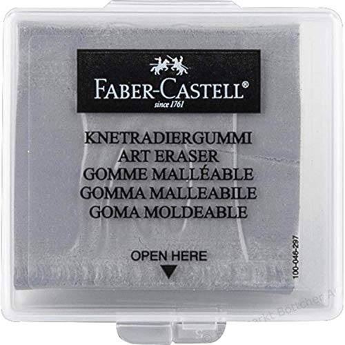 Faber-Castell 147100 Eraser Preto e Cinzento (Recondicionado Como Novo) Faber-Castell - Borrachas - borracha, giz de correção, apagar tinta