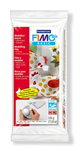Plasticina STAEDTLER Fimoair Basic (4 Un) Staedtler - Materiais de cerâmica e escultura - secagem no ar, sem cozedura, 4 unidades