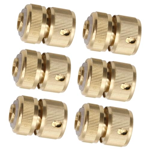 Conector de Mangueira de Latão (6 Peças) AstarFavor - Acessórios e válvulas para mangueira de jardim - conectores, mangueira, latão, 6 peças