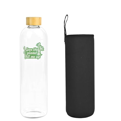 Garrafa de Água SAVE THE PLANET 1,5 L (1500 ml) Bioidea - Garrafas de engarrafamento - 1,5 L, 1500 ml