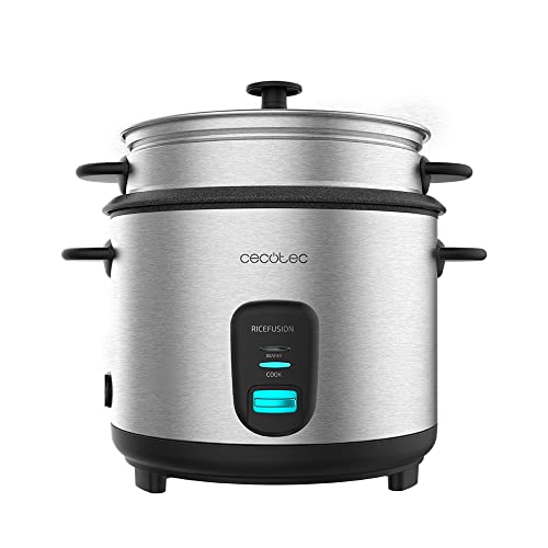 Cecotec Ricefusion 7000 Inox Aparador de Arroz Eléctrico 700 W Preto Cecotec - Panelas de arroz - aparador de arroz, 700 W, preto, 10 porções