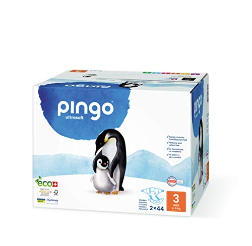 Fraldas PINGO Eco Size 3 Midi Pack de 2 Unidades Pingo - Banho e corpo - algodão, absorção superior, biodegradável, sem PVC